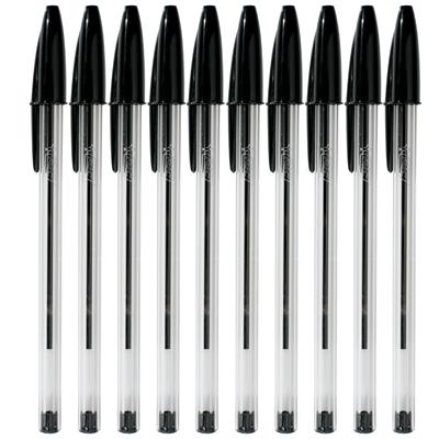 Stylos Bic cristal - noir - lot de 50 - Stylos à bille