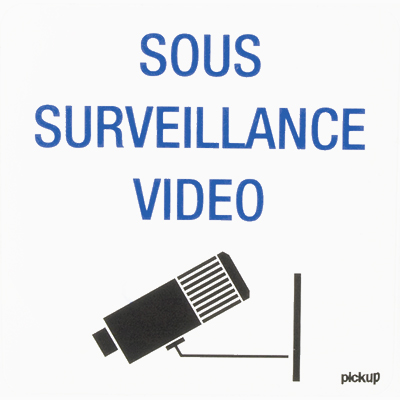 Pictogramme adhésif Surveillance vidéo - Vinyles adhésifs