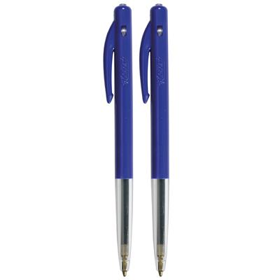 Stylos - Bic M10 - rétractables - bleu - Lot de 2 - Stylos à bille