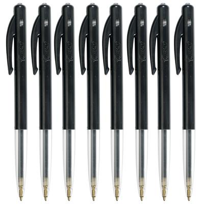 Stylos - Bic M10 - rétractables - noir - Lot de 50 - Stylos à bille