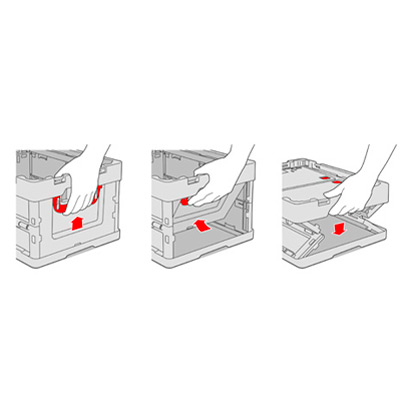 Bac en plastique pliable - Bacs plastique à parois et fond pleins-2