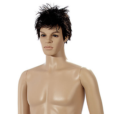 Mannequin homme sans perruque bras le long du corps - Mannequins plastique sans perruque-1