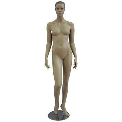 Mannequin femme afro, cheveux sculptés, bras le long du corps - Mannequins cheveux sculptés