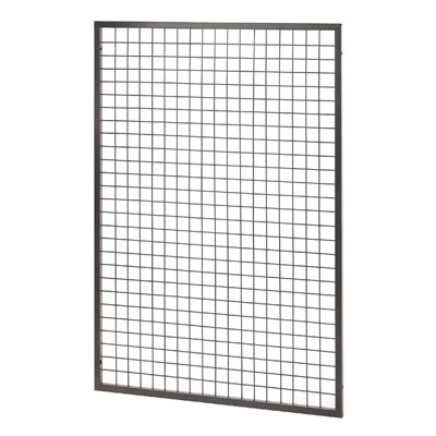 Grille avec cadre renforcé - Ligne Store gris métallisé pas de 50 mm