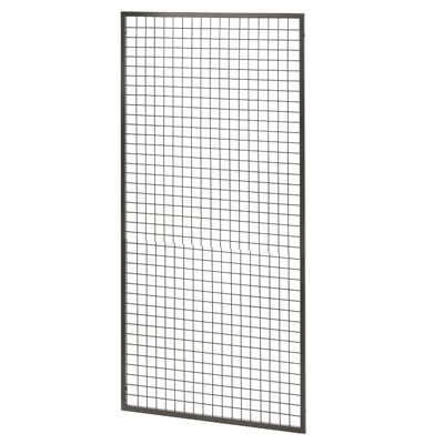 Grille avec cadre renforcé - Ligne Store gris métallisé pas de 50 mm