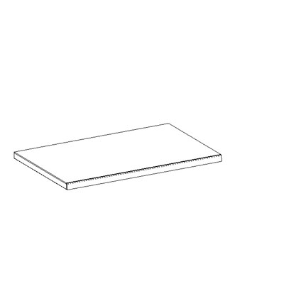 Tablette tôle monobloc - Ligne Store blanc pas de 25 mm