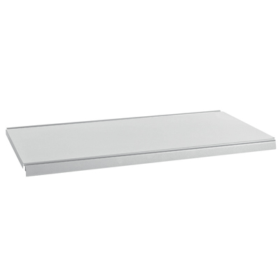 Tablette tôle monobloc - Ligne Store blanc pas de 25 mm