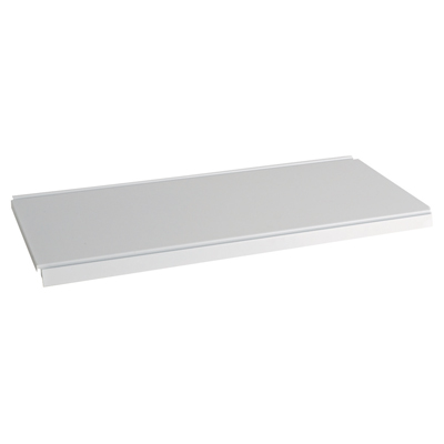 Tablette tôle monobloc - Ligne Store blanc pas de 25 mm