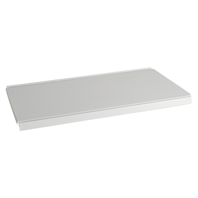 Tablette tôle monobloc - Ligne Store blanc pas de 25 mm