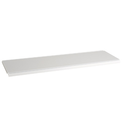 Tablette tôle monobloc - Ligne Store blanc pas de 25 mm