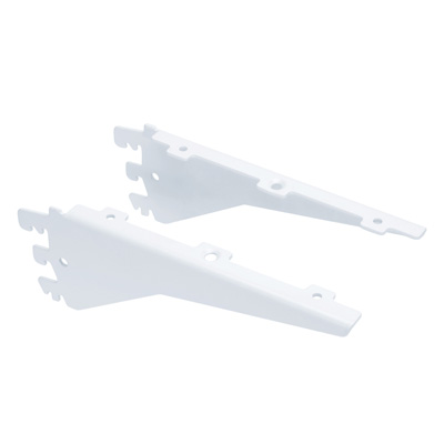 Consoles inclinables pour tablettes bois ou verre - Ligne Store blanc pas de 25 mm