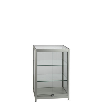 Vitrine verre trempé - Vitrines alu tablettes réglables