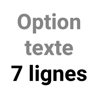 Option texte 7 lignes - Tampons personnalisés