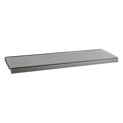 Tablette tôle monobloc - Ligne Store gris métallisé pas de 25 mm