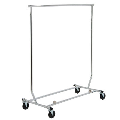 Portant pliant simple - L 127,5 cm + 2 rallonges - 3 hauteurs possibles - Portants pliants