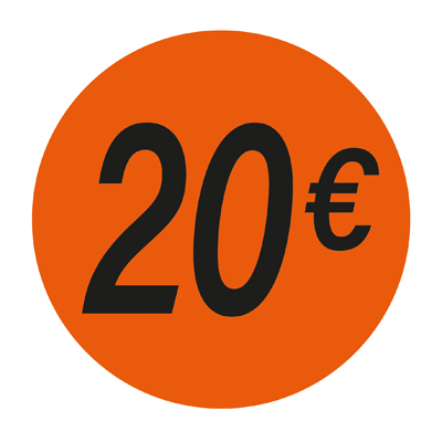 Gommettes adhésives 20€ - Gommettes adhésives évènementielles