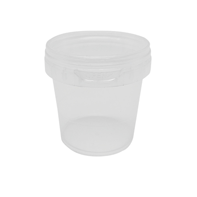 Pots ronds avec couvercle inviolable - Bols et pots en plastique