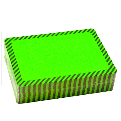 Étiquettes carton indélébiles vert fluo liseré noir 8 x 6 cm - Cartons indélébiles