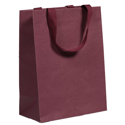 Sacs cadeaux kraft - lie de vin - 25 + 13 x H 33 cm - Sacs luxe chic nature