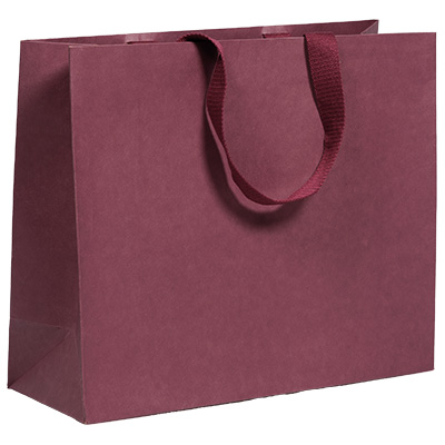 Sacs cadeaux kraft - lie de vin - 36 + 13 x H 30 cm - Sacs luxe chic nature