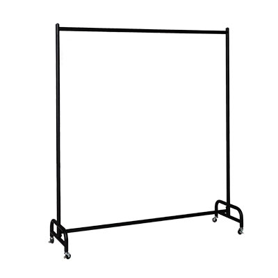 Portant droit fixe noir - L 150 x P 40 x H 165 cm - Portants droits