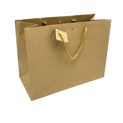 Sacs kraft Luxe - 39 + 18 x H 29 cm - par 10 - Sacs kraft Luxe