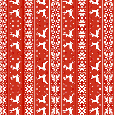 Papier cadeau Jacquard rouge et blanc - Papiers cadeaux de Noël