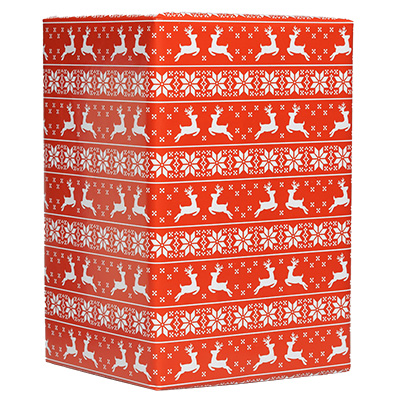 Papier cadeau Jacquard rouge et blanc - Papiers cadeaux de Noël-2