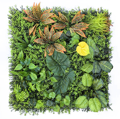 Mur végétal artificiel jungle 100 x 100 cm - Panneau mural - Plantes et fleurs artificielles