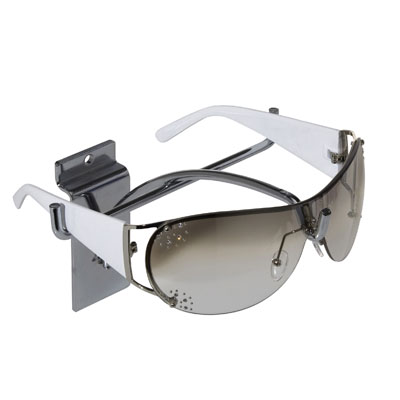 Support lunettes pour fond rainuré - L23xP18xH13cm - chromé - RETIF