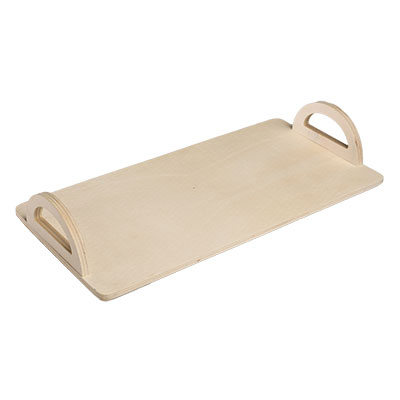 Plateau rectangulaire en contreplaqué avec poignées - 40 x 20 x H 7 cm - Coffrets bois