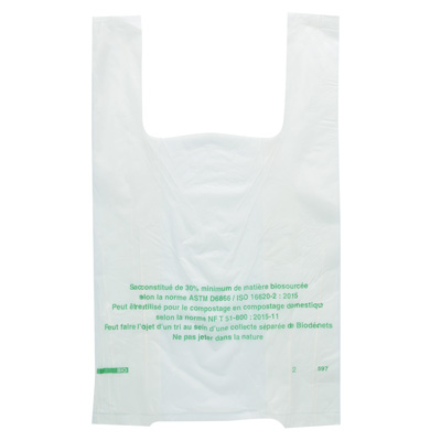 Sacs plastique biod gradables et compostables bretelles