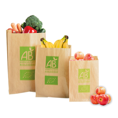 Sacs kraft fruits et légumes Bio - Sachets kraft alimentaires-1