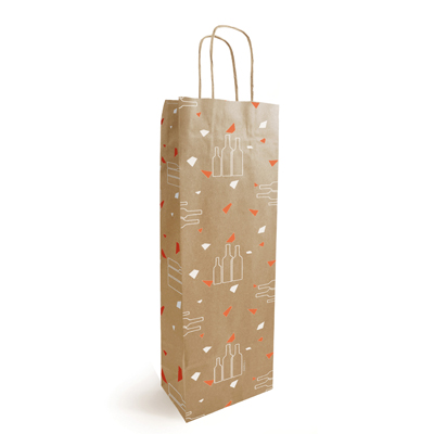 Sac kraft 1 bouteille - Sacs bouteilles