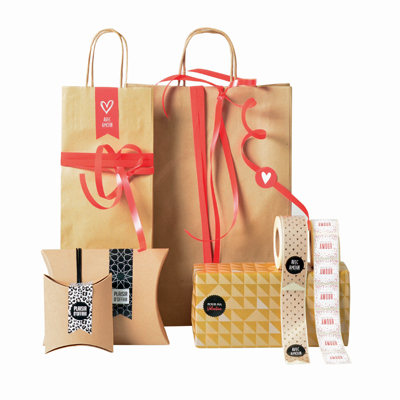 Étiquettes adhésives pour sacs avec Amour - Étiquettes et chèques cadeaux  - Rouxel