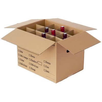 Croisillons carton pour bouteilles ou verres - Expédition de bouteilles Foire aux Vins