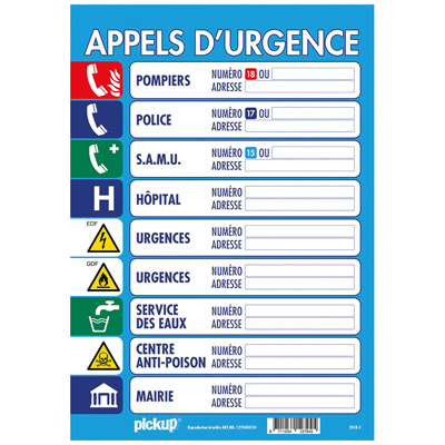 Panneau APPELS D'URGENCE - Signalétique de sécurité