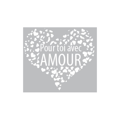 Vitrophanie Pour toi avec AMOUR - Affiches St Valentin