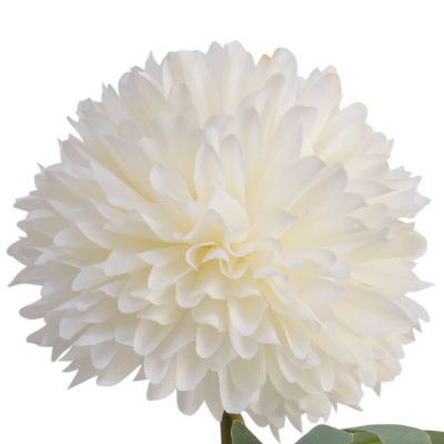 Dahlia blanc sur tige synthétique - Plantes et fleurs artificielles-1