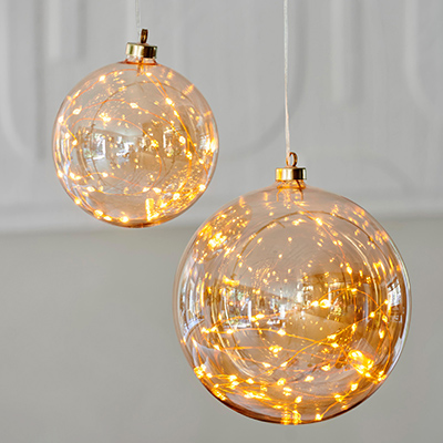 Suspension boule 15 micro-leds - Décors lumineux-1