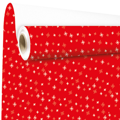 Papier cadeau Stars Red - Papiers cadeaux de Noël-1