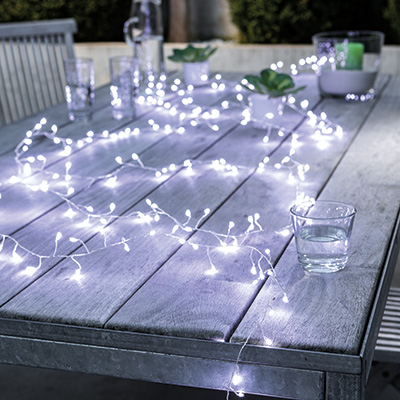 Guirlande lumineuse Voie lactée blanche 120 micro-leds - Décors lumineux-1