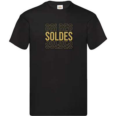 T-shirt Soldes - noir & or - T-shirts Soldes