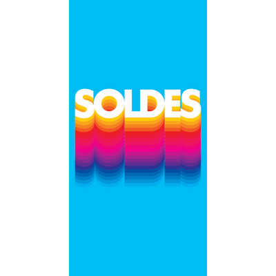 Affiche soldes couleur