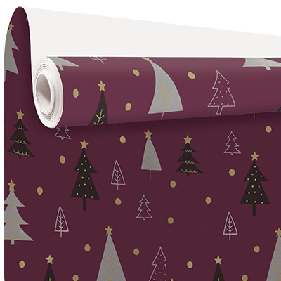 Papier cadeau Sapins - Papiers cadeaux de Noël-1