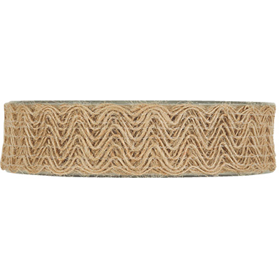 Ruban jute naturel 25 mm x 10 m - Bolducs, Raphias et Rubans