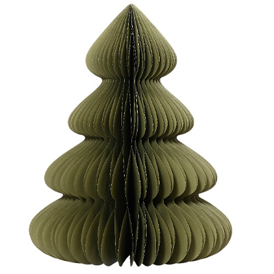 Sapin en papier accordéon - vert - H 60 cm - Décors en carton