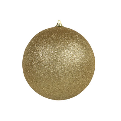 Boule de Noël - or foncé pailleté - ø 13,5 cm - Boules et étoiles pailletées