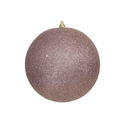 Boule de Noël - rose pailleté - ø 18 cm - Boules et étoiles pailletées