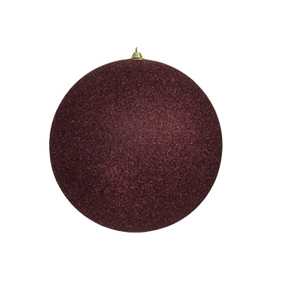 Boule de Noël - prune pailletée noir - ø 25 cm - Boules et étoiles pailletées